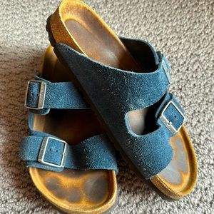 Birkenstock Men’s Arizona Sandals. Navy straps. Size EU41 US8-8.5